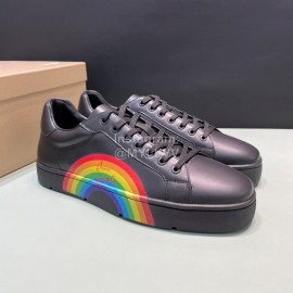 Christian Louboutin Rainbow Printed Leather Casual Shoes For Men Black