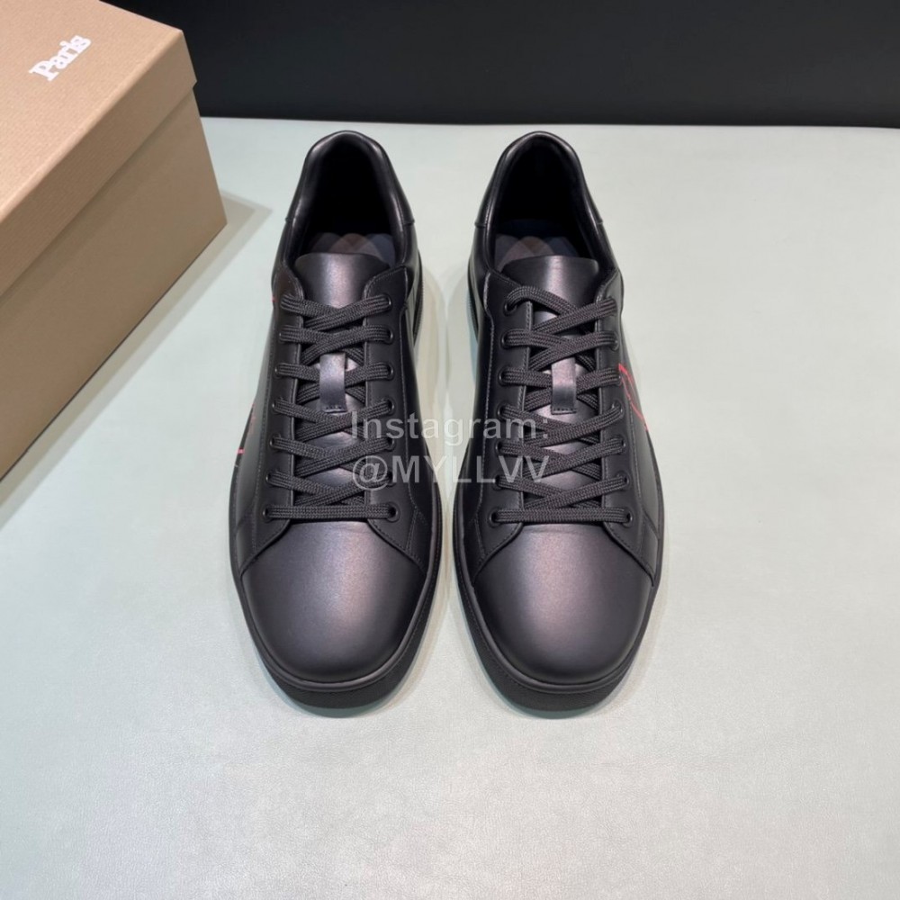 Christian Louboutin Letter Printed Leather Casual Shoes For Men Black