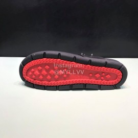 Christian Louboutin Black Leather Rivet Flip Flops For Men