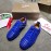 Christain Louboutin Fashion Leather Casual Shoes For Men And Women Blue