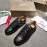 Christain Louboutin Black Leather Casual Shoes For Men And Women