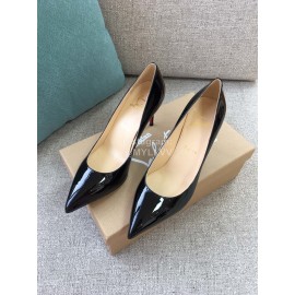 Christain Louboutin Fashion Patent Leather Pointed High Heels For Women Black