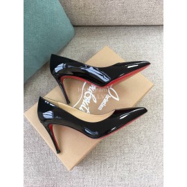 Christain Louboutin Fashion Patent Leather Pointed High Heels For Women Black