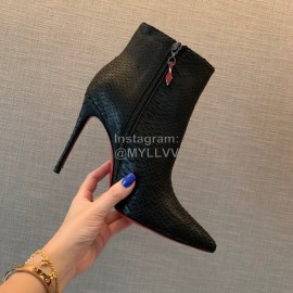 Christain Louboutin Black New Calf High Heeled Boots For Women 