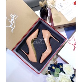 Christain Louboutin Pigalle Vernis Leather Pointed High Heels For Women 