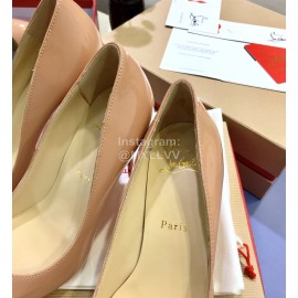 Christain Louboutin Pigalle Vernis Leather Pointed High Heels For Women 