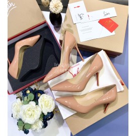 Christain Louboutin Pigalle Vernis Leather Pointed High Heels For Women 