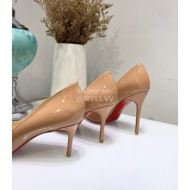 Christain Louboutin Pigalle Vernis Leather Pointed High Heels For Women 