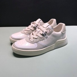 Coach Fashion Leather Suede Sneakers For Men White