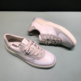 Coach Fashion Leather Suede Sneakers For Men White