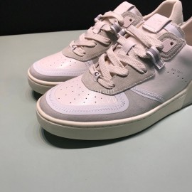 Coach Fashion Leather Suede Sneakers For Men White