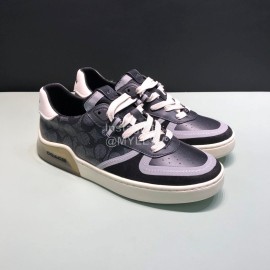 Coach Fashion Leather Suede Sneakers For Men Black