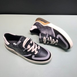 Coach Fashion Leather Suede Sneakers For Men Black