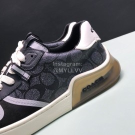 Coach Fashion Leather Suede Sneakers For Men Black