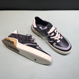 Coach Fashion Leather Suede Sneakers For Men Black