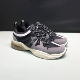 Coach Fashion Leather Knitted Fabric Sneakers For Men Black