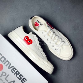 Converse Cdg Play Casual Canvas Shoes White