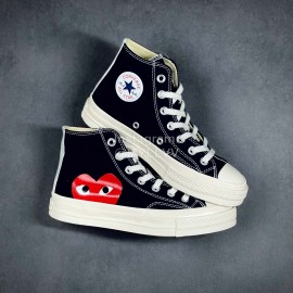 Converse Cdg Play Casual High Sport Canvas Shoes Black