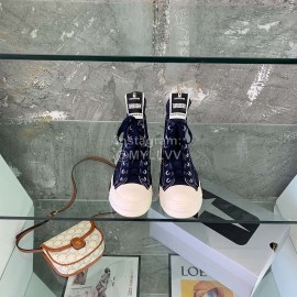 Converse Rickowens Casual High Sport Canvas Shoes Navy