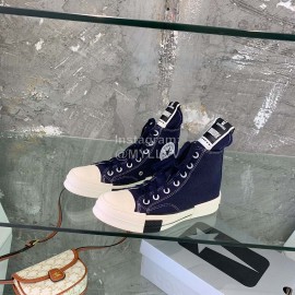 Converse Rickowens Casual High Sport Canvas Shoes Navy