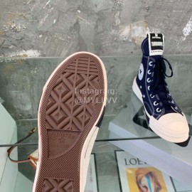 Converse Rickowens Casual High Sport Canvas Shoes Navy