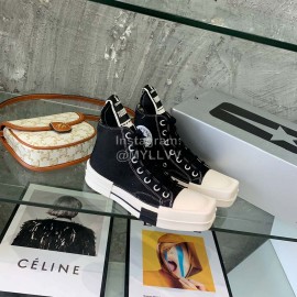 Converse Rickowens Square Head Casual High Sport Canvas Shoes Black