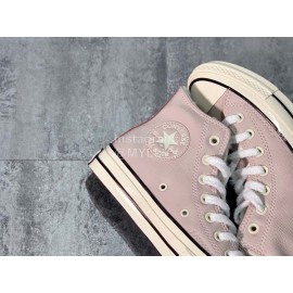 Converse Chuck 70s Leather Wool High Top Shoes Pink