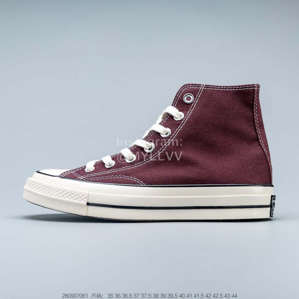 Converse 1970s Casual High Top Canvas Shoes Wine Red