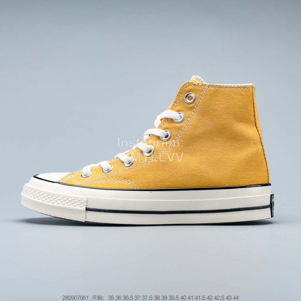 Converse 1970s Casual High Top Canvas Shoes Yellow