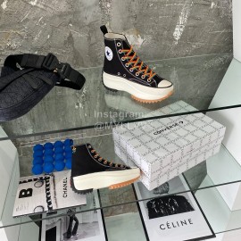 Converse Runstar Thick Soled High Top Shoes For Men And Women Black