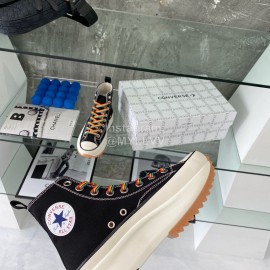 Converse Runstar Thick Soled High Top Shoes For Men And Women Black
