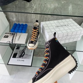 Converse Runstar Thick Soled High Top Shoes For Men And Women Black