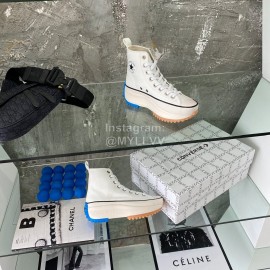 Converse Runstar Thick Soled High Top Shoes White For Men And Women 