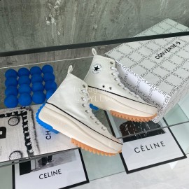 Converse Runstar Thick Soled High Top Shoes White For Men And Women 