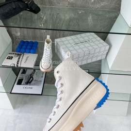 Converse Runstar Thick Soled High Top Shoes White For Men And Women 