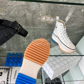 Converse Runstar Thick Soled High Top Shoes White For Men And Women 