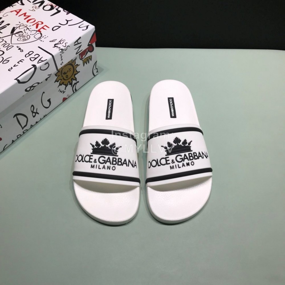 DG Fashion Soft Rubber Slippers White For Men And Women