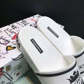 DG Fashion Soft Rubber Slippers White For Men And Women