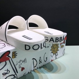 DG Fashion Soft Rubber Slippers White For Men And Women