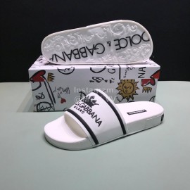 DG Fashion Soft Rubber Slippers White For Men And Women