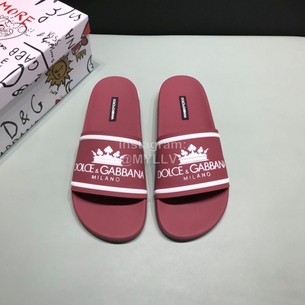 DG Fashion Soft Rubber Slippers Wine Red For Men And Women