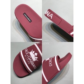 DG Fashion Soft Rubber Slippers Wine Red For Men And Women