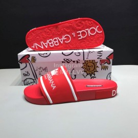 DG Fashion Soft Rubber Slippers For Men And Women Red