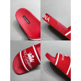 DG Fashion Soft Rubber Slippers For Men And Women Red