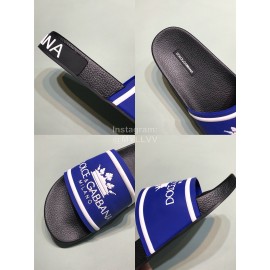 DG Fashion Soft Rubber Slippers For Men And Women Blue