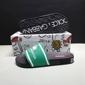 DG Fashion Soft Rubber Slippers For Men And Women Green