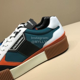 DG Autumn Winter Leather Casual Sneakers For Men Blue