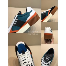 DG Autumn Winter Leather Casual Sneakers For Men Blue