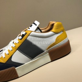 DG Autumn Winter Leather Casual Sneakers For Men Yellow