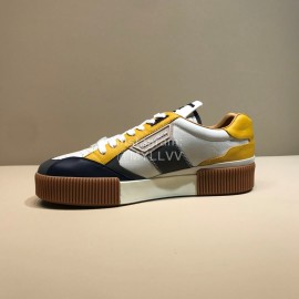 DG Autumn Winter Leather Casual Sneakers For Men Yellow